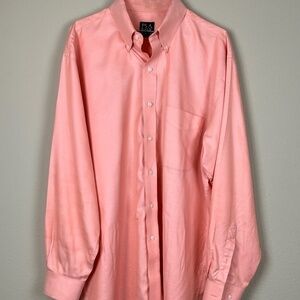 Joseph A Bank Traveler's Edition 100% Cotton Light Orange Shirt; Size L; Flaw